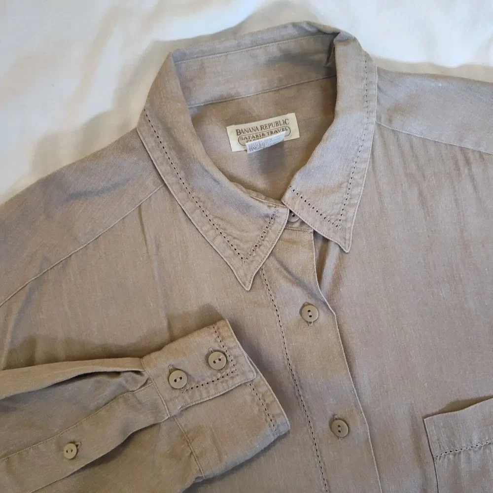 Banana Republic Safari &‎ Travel Clothing Co. Vintage Button Down Long Sleeve L